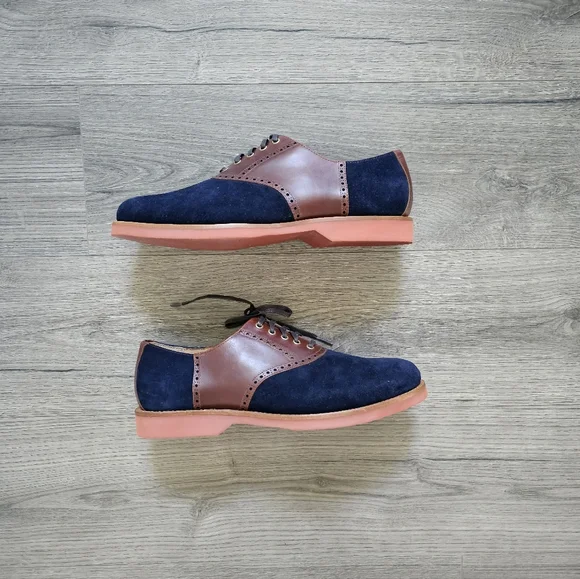 Polo Ralph Lauren Rhett Saddle Oxford Suede Leather Dress Shoes Mens